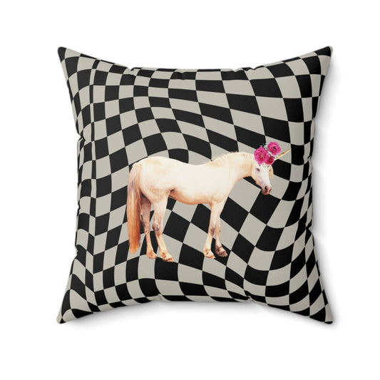 Retro Enchanted Unicorn Square Pillow - Available in 3 Sizes