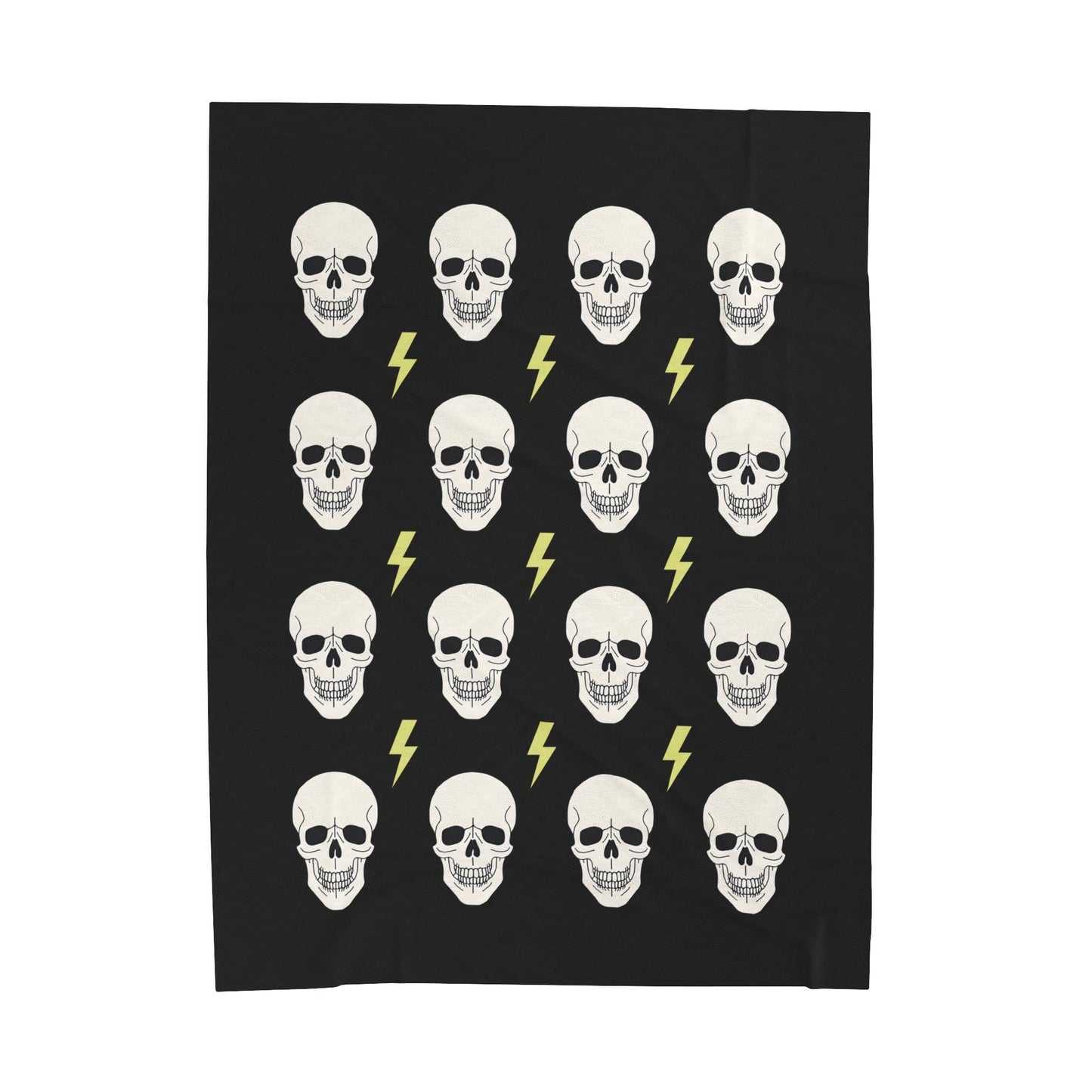 Plush Gothic Skeleton Throw Blanket