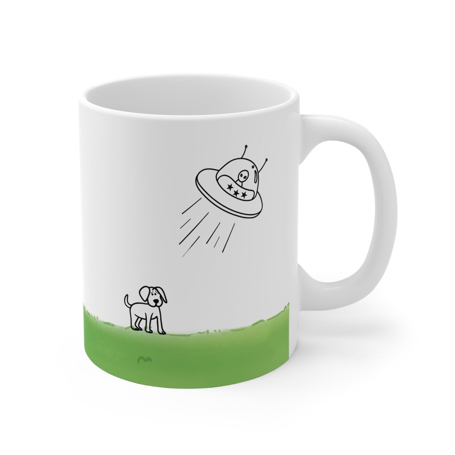 Dog Being Abducted by UFO Mug