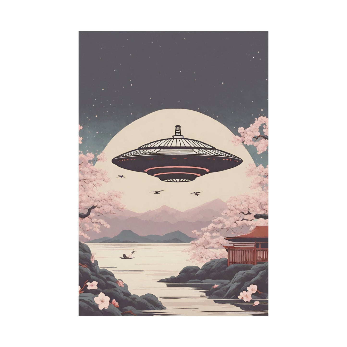 Japanese Vintage UFO Art Print