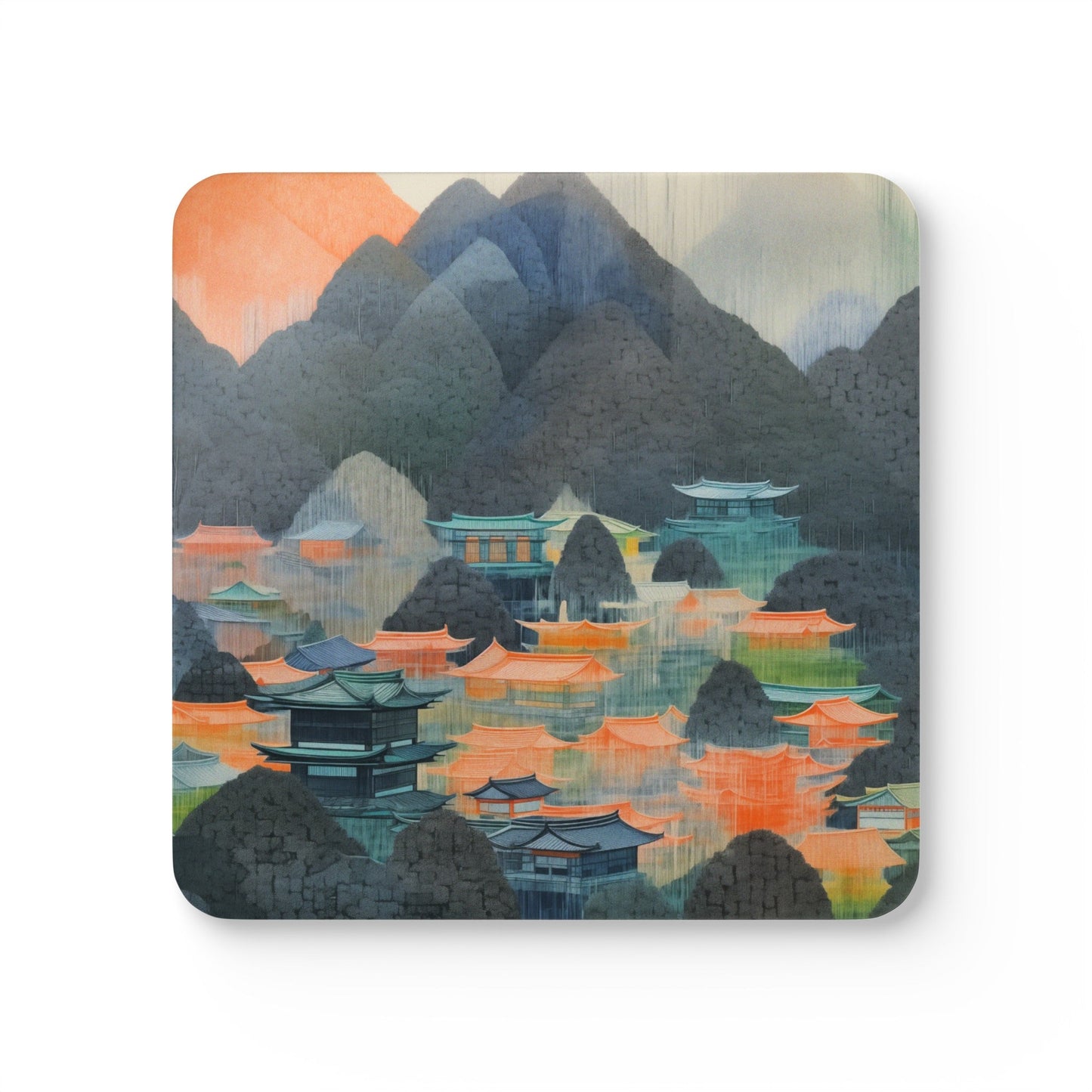 Japanese Coaster Set for Landscape (4 Pieces)