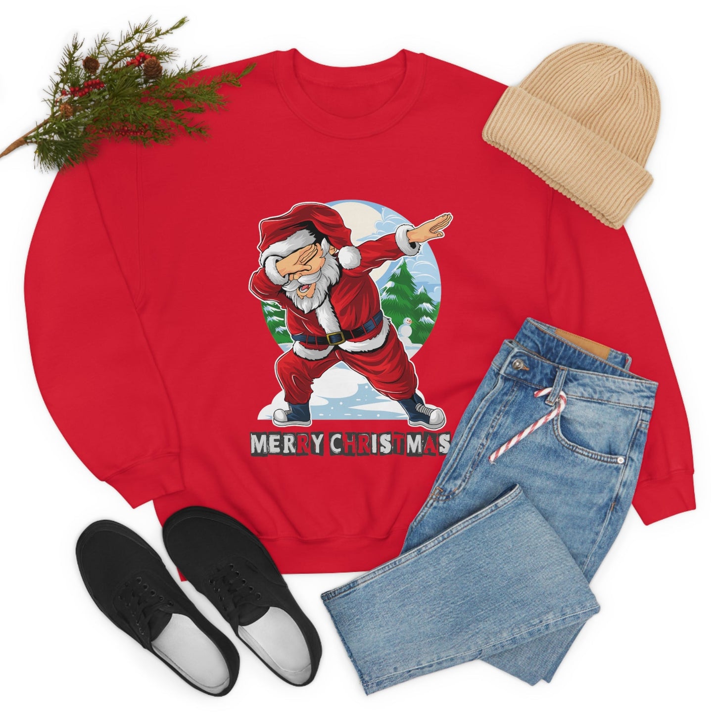 Santa Dabbing Women's Crewneck Sweatshirt