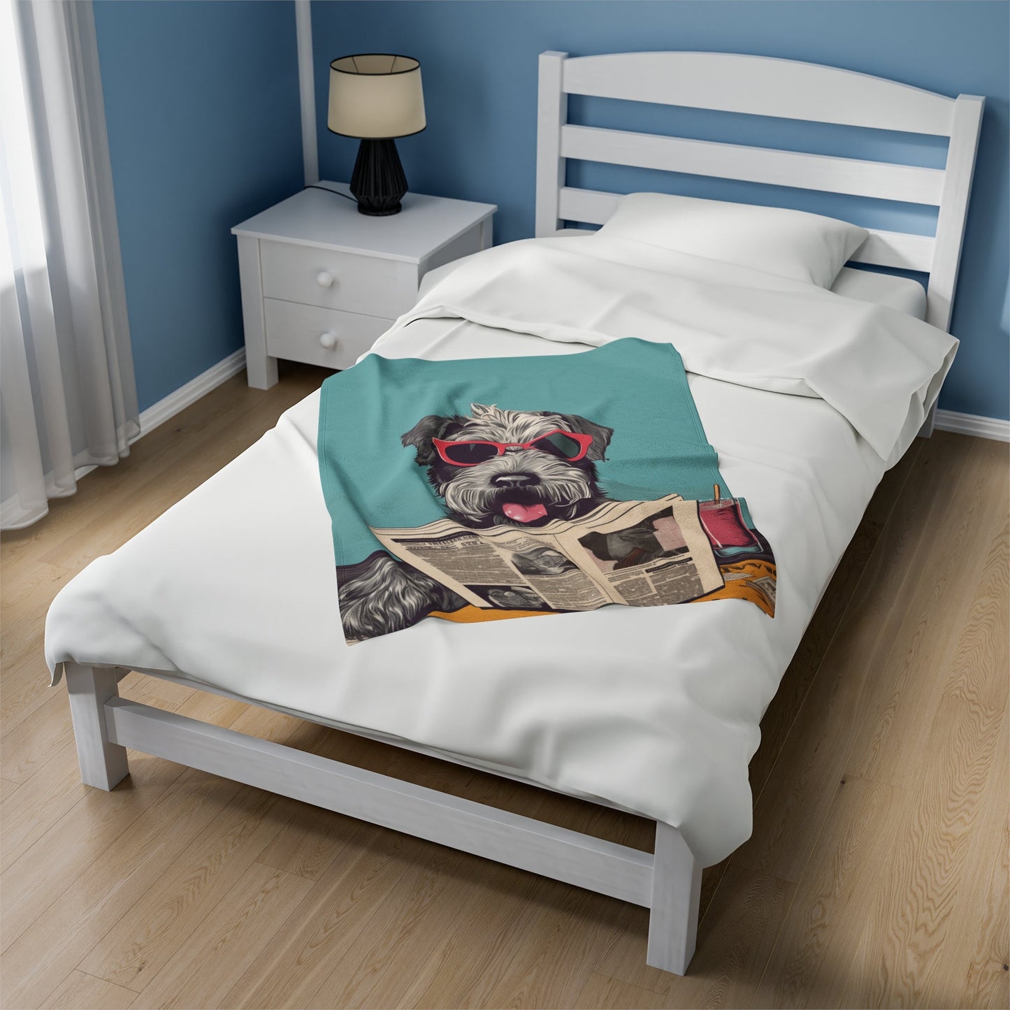 Cozy Schnauzer Blanket: A Plush Throw for Reading