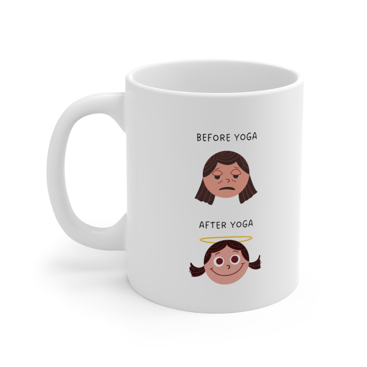 Yoga-Themed Novelty Mug for Pre and Post Practice