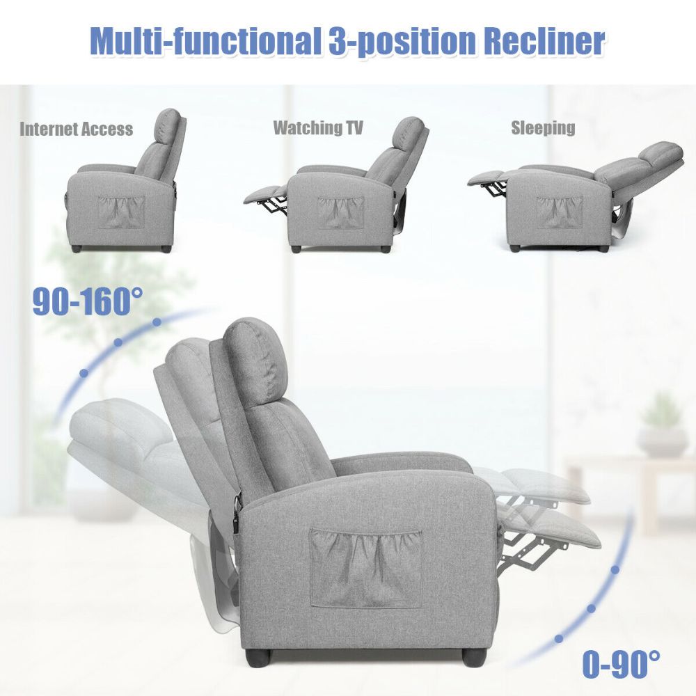 Fabric Reclining Massage Chair