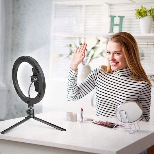 Enhanced LED Ring Light with Adjustable Stand