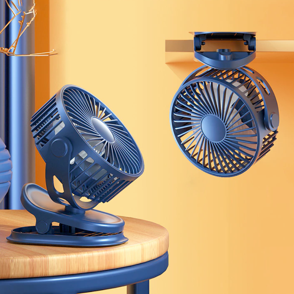 Clip and Hook Rotable Fan with 3 Adjustable Speeds