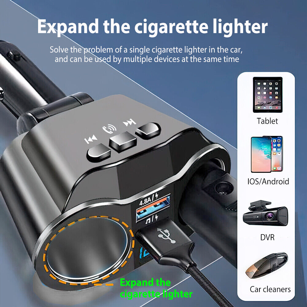 Car Lighter Adaptor with Dual USB Port