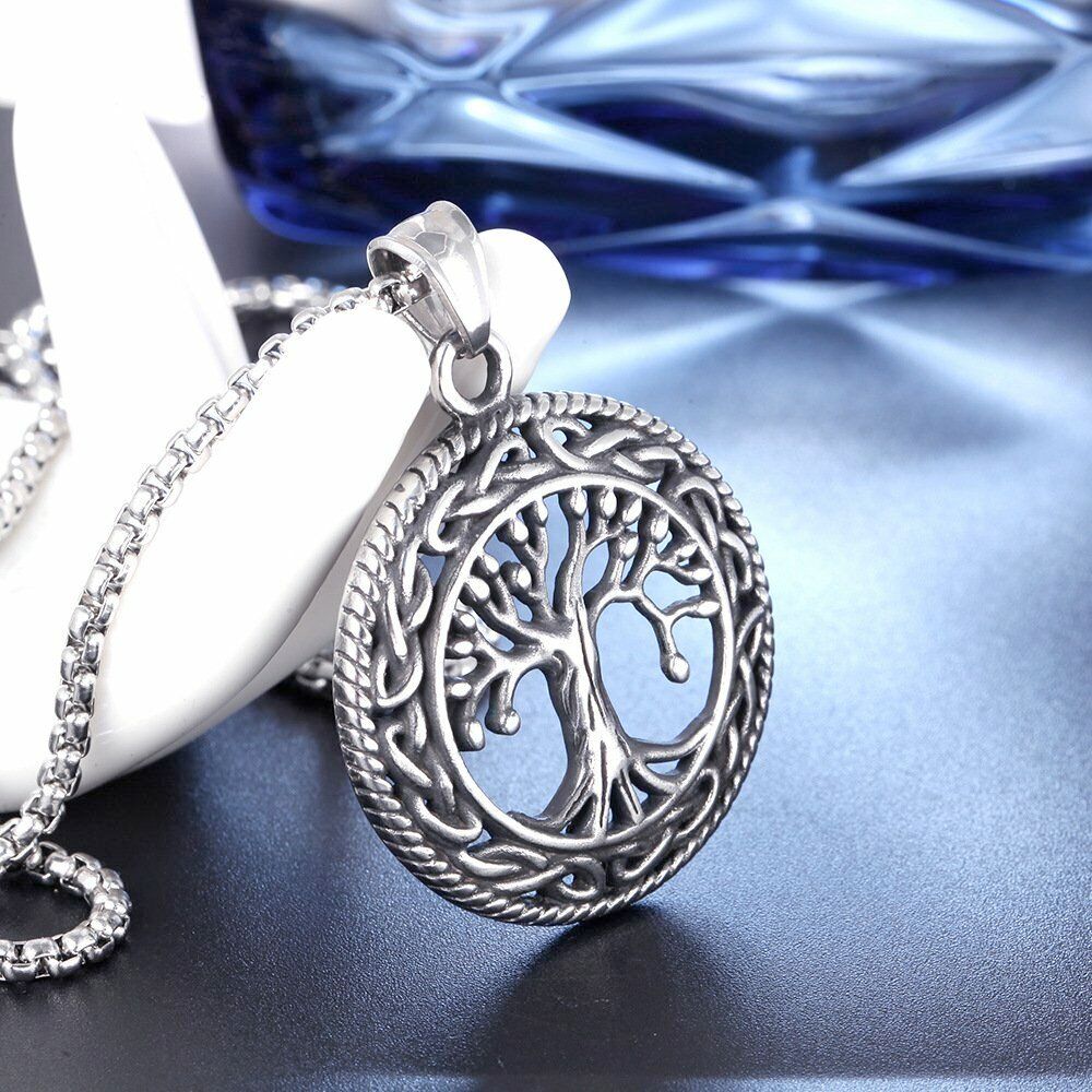 Pendant Necklace with Tree Symbolism