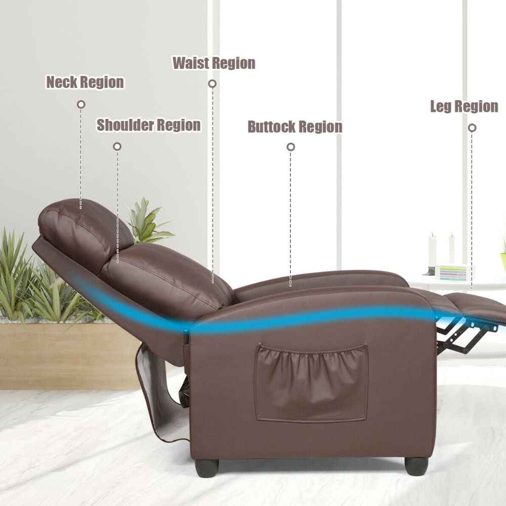 Massage Recliner Chair with Adjustable Footrest