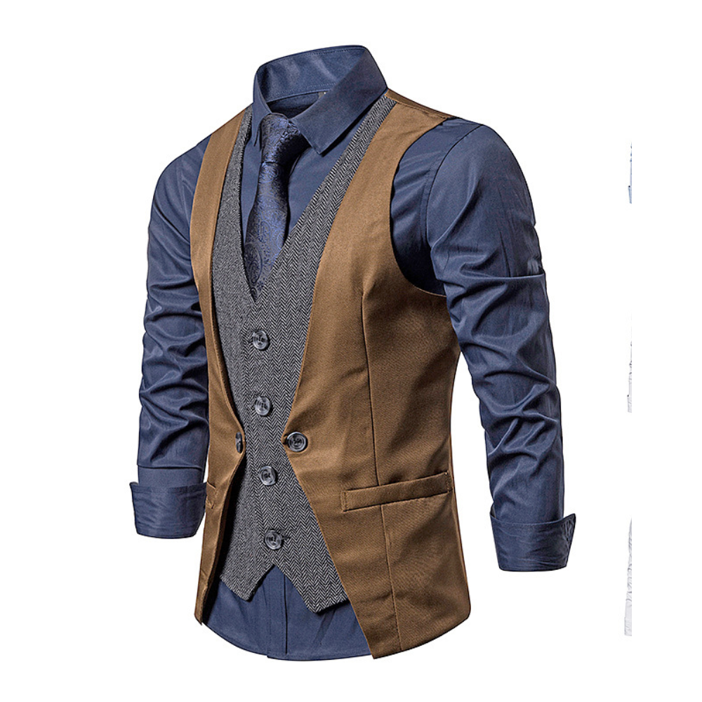 Dual Layer Men's Dress Vest