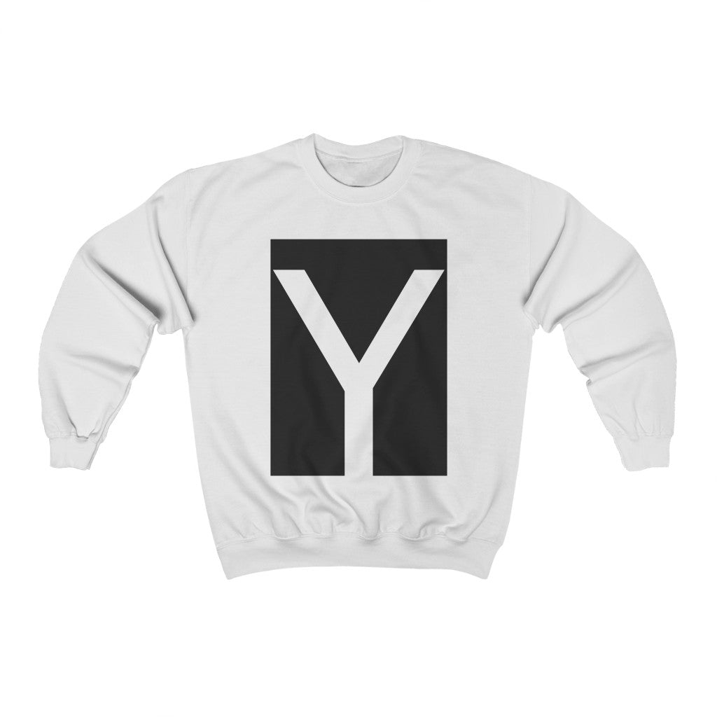 Men's Crewneck Sweatshirt with Y Logo Design