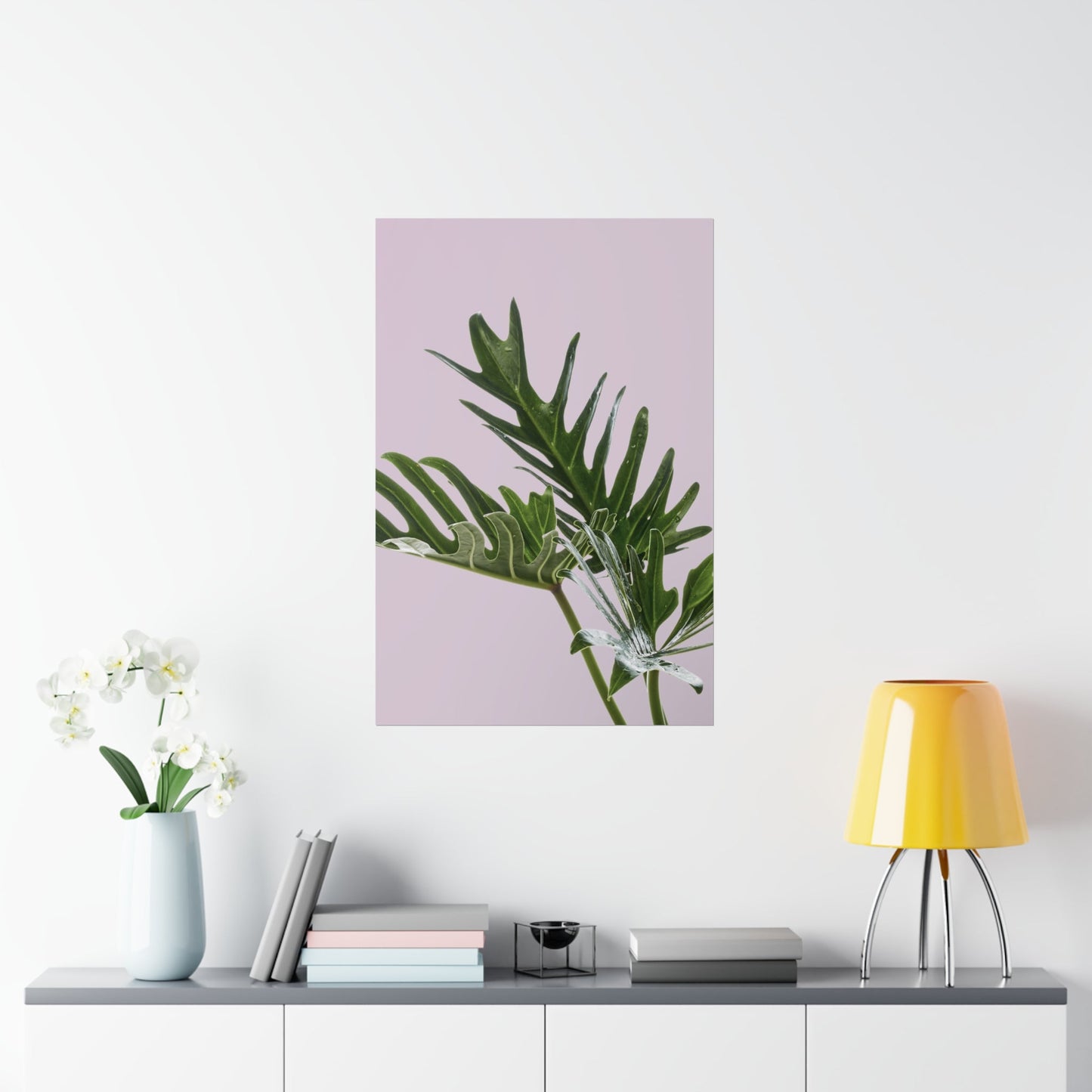 Pink Poster - Philodendron Delight