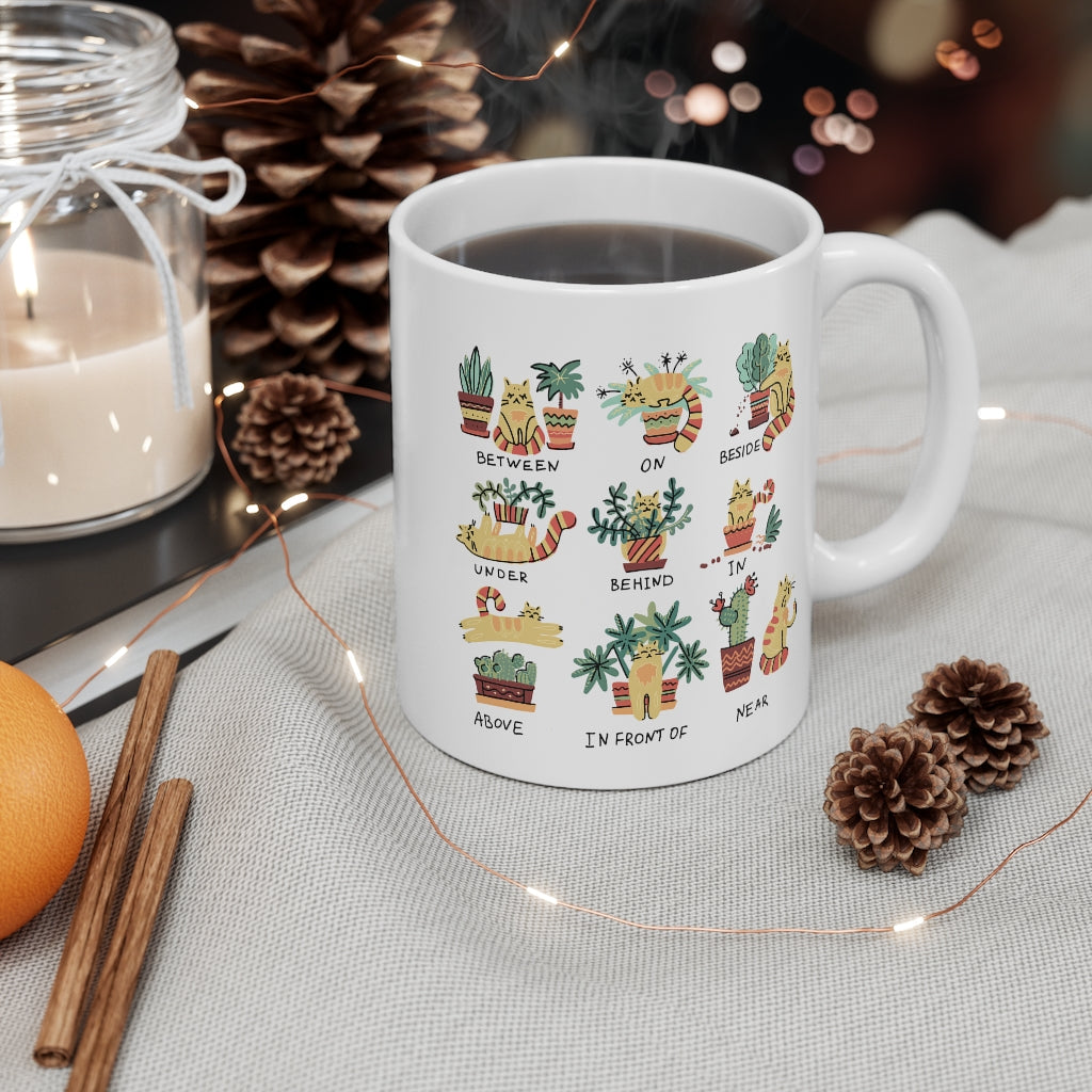 Perfect Blend: Mug for Cat Lovers and Plant Enthusiasts