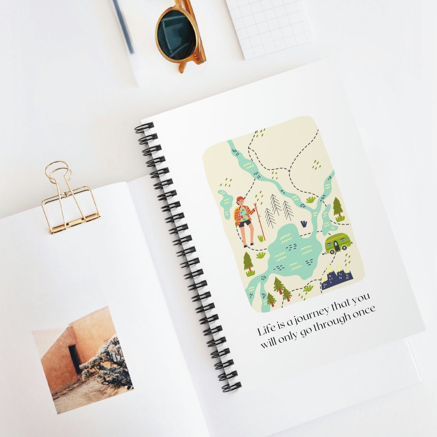 Journey of Life Spiral Bound Notebook