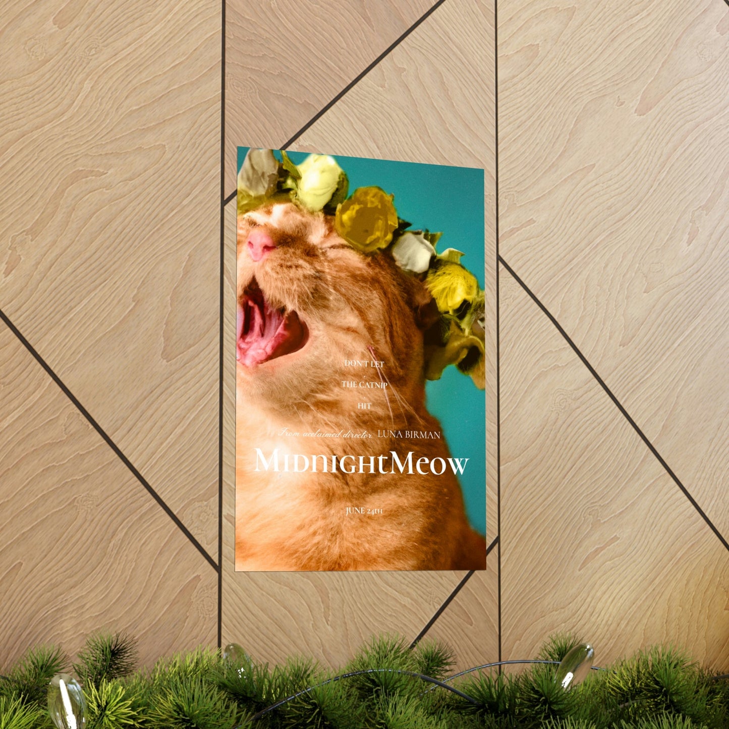 Cat Movie Poster: Midnight Meow