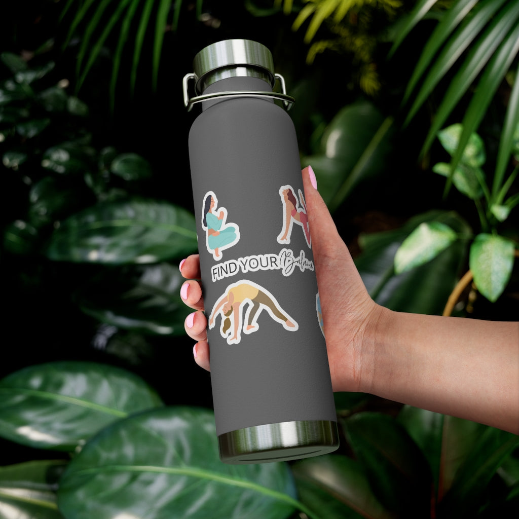 Discover Equilibrium: 22oz Thermos Bottle for Yoga Poses