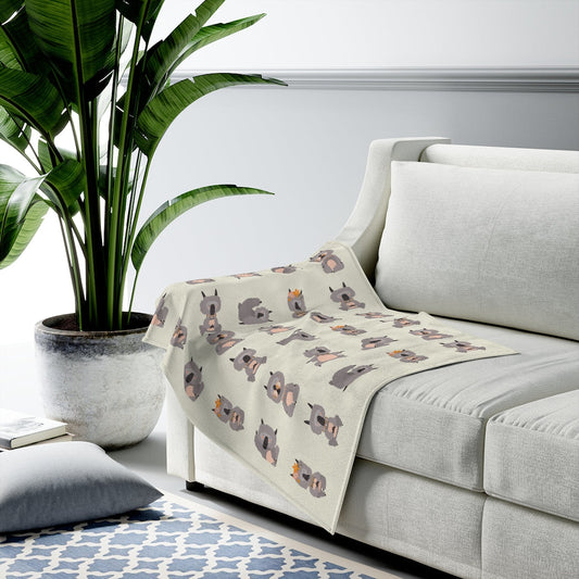 Yoga Poses Luxurious Velvet Blanket