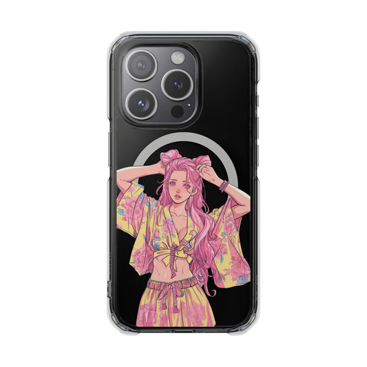 Anime Girl Magnetic Case for iPhone - A Case That Showcases the Charm of Anime on Your iPhone