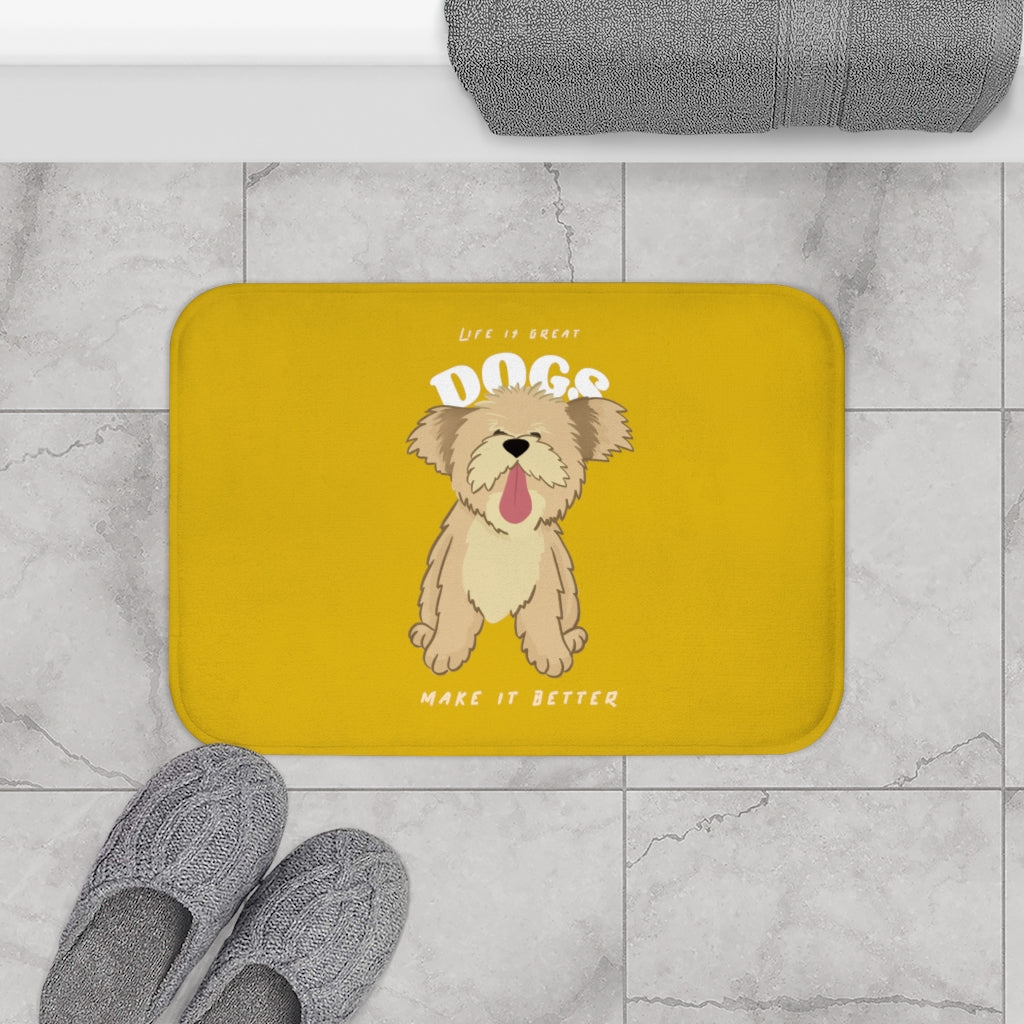 Life is Wonderful, Canines Enhance it Bath Mat