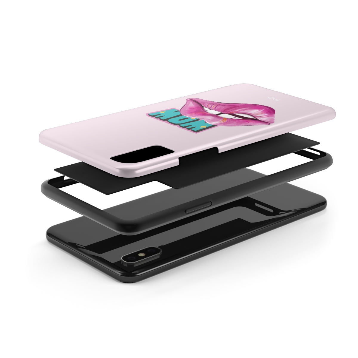 Durable iPhone Case with Wireless Charging for Bold Lips Design