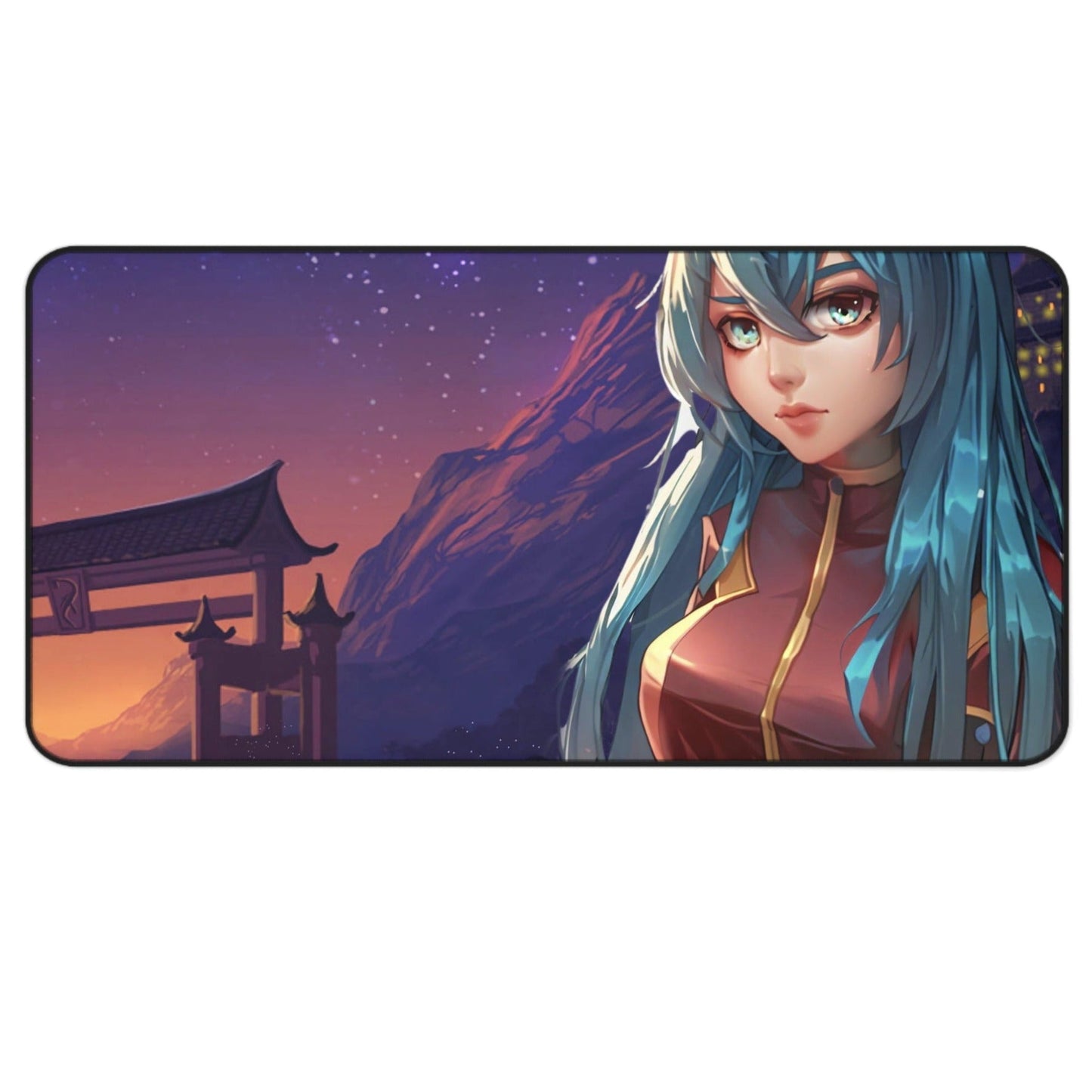 Large Mouse Pad featuring an Anime Girl in Space Suit