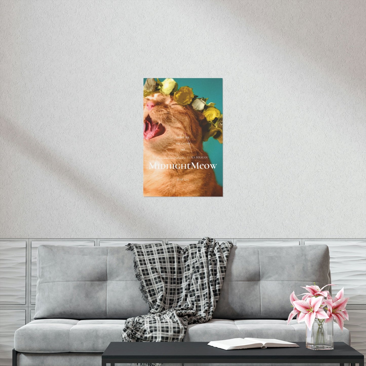 Cat Movie Poster: Midnight Meow