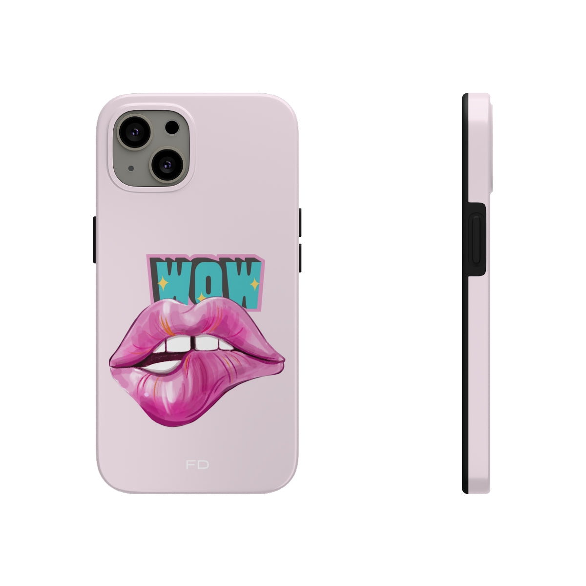 Durable iPhone Case with Wireless Charging for Bold Lips Design