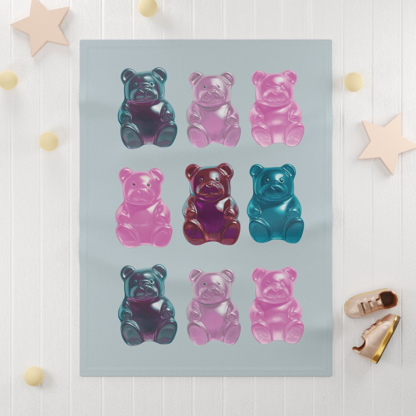 Soft Fleece Baby Blanket in the Shape of a Gummy Bear