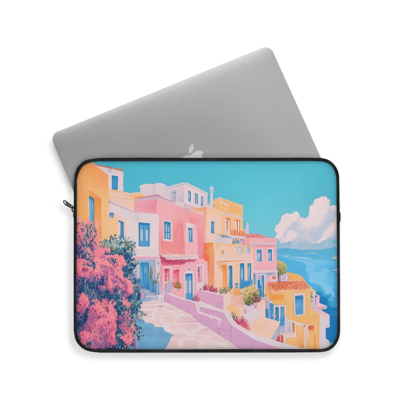Laptop Sleeve with a Print of Pastel Landscapes