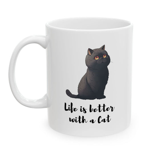 Life is Enhanced with a Feline Mug