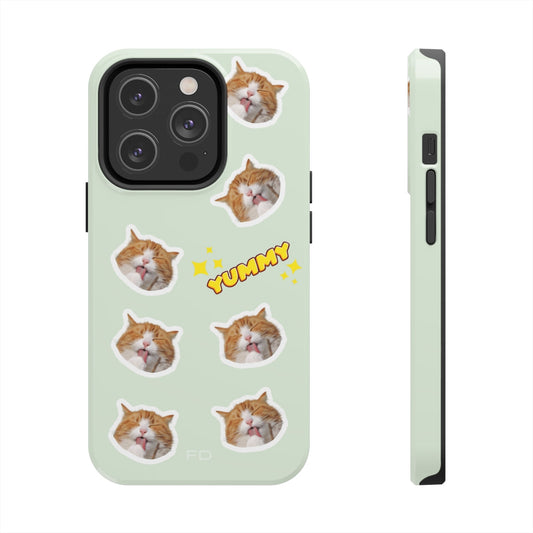 Yummy Feline Durable iPhone Case with Wireless Charging