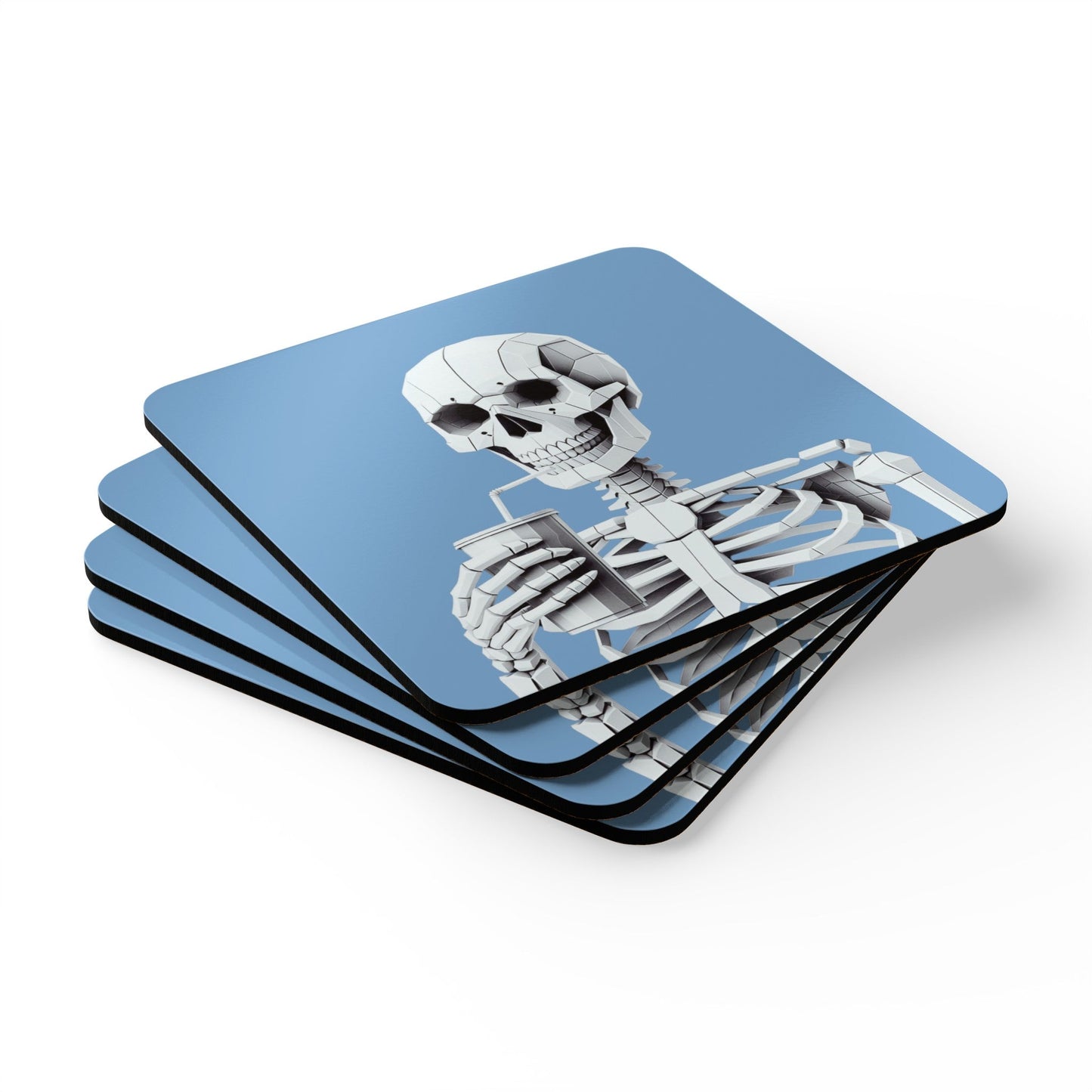 Set of 4 Skeleton Beverage Coasters