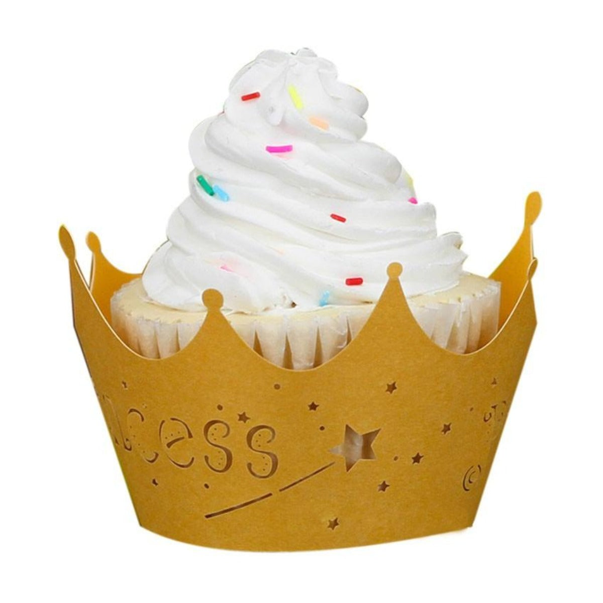 Lace Cupcake Muffin Wrapper - 100 pcs - Imperial Crown Design - Laser Cut