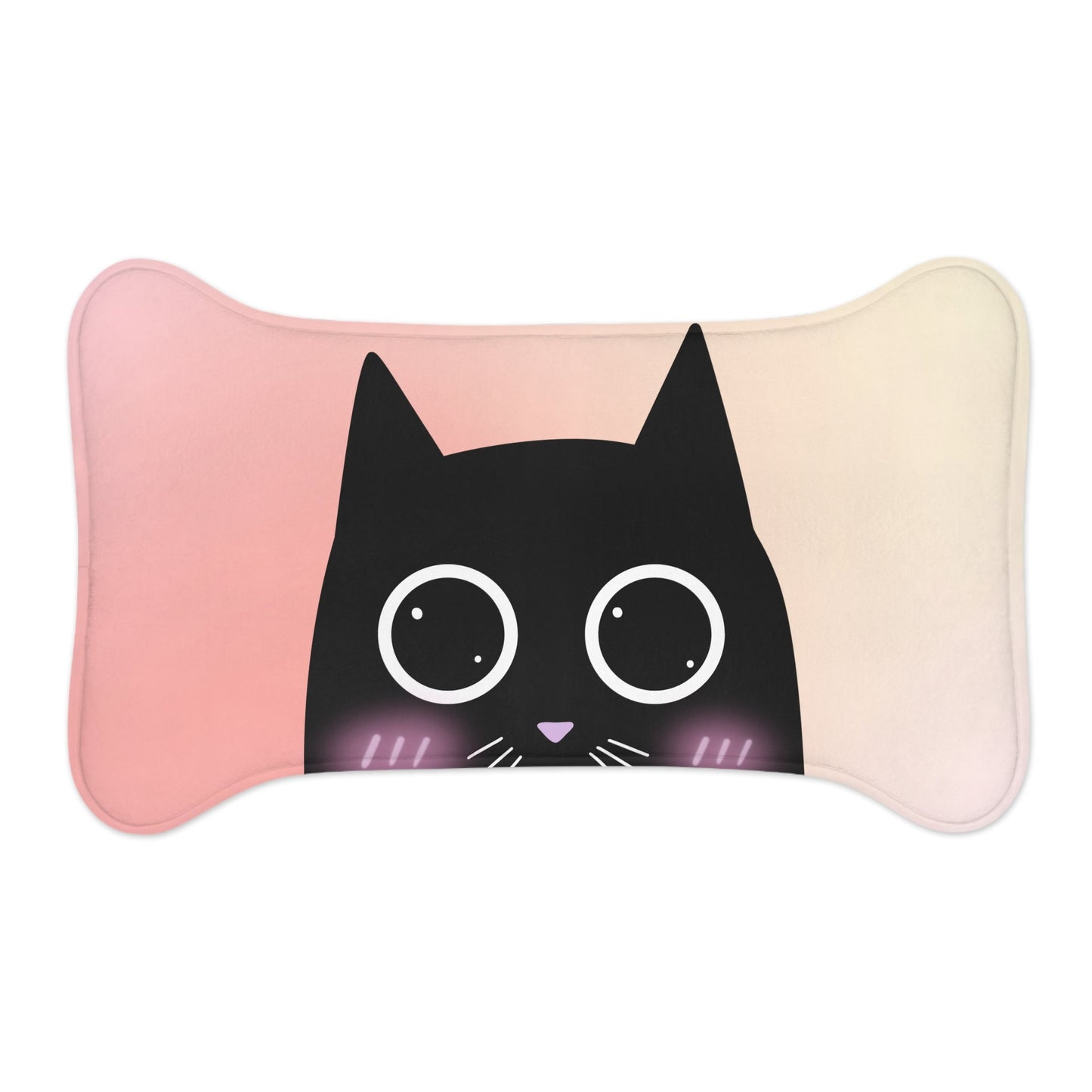 Cartoon Cat Pet Feeding Mats in Blush - Available in 3 Sizes