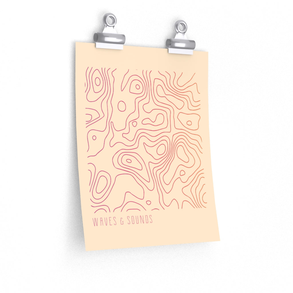 Music Waves and Sounds Poster