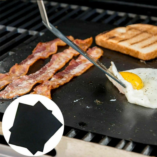 5-Piece Set of Nonstick Reusable Grill Mats for BBQ Meat