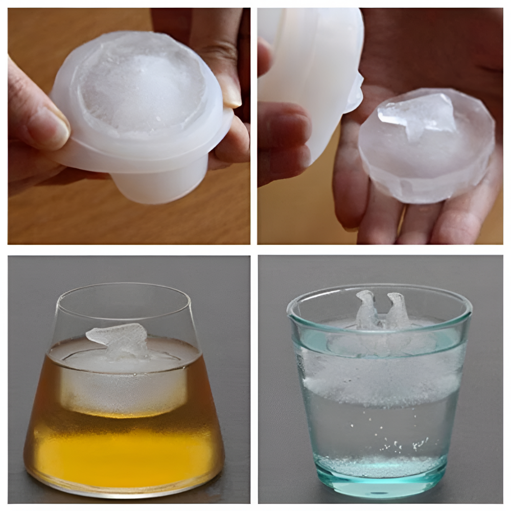 Polar Bear and Penguin Silicone Ice Cube Mold