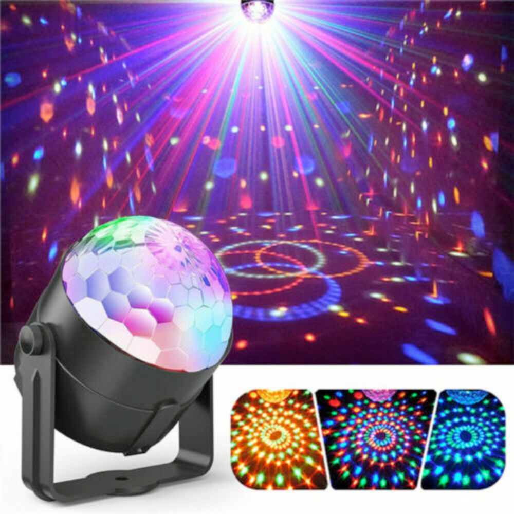 Sound-Responsive LED Party Light Projector