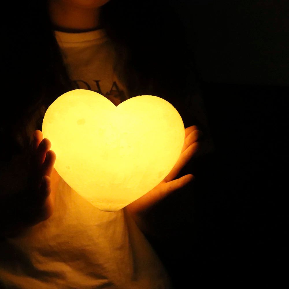 Moonlit Heart Touch Control LED Lamp