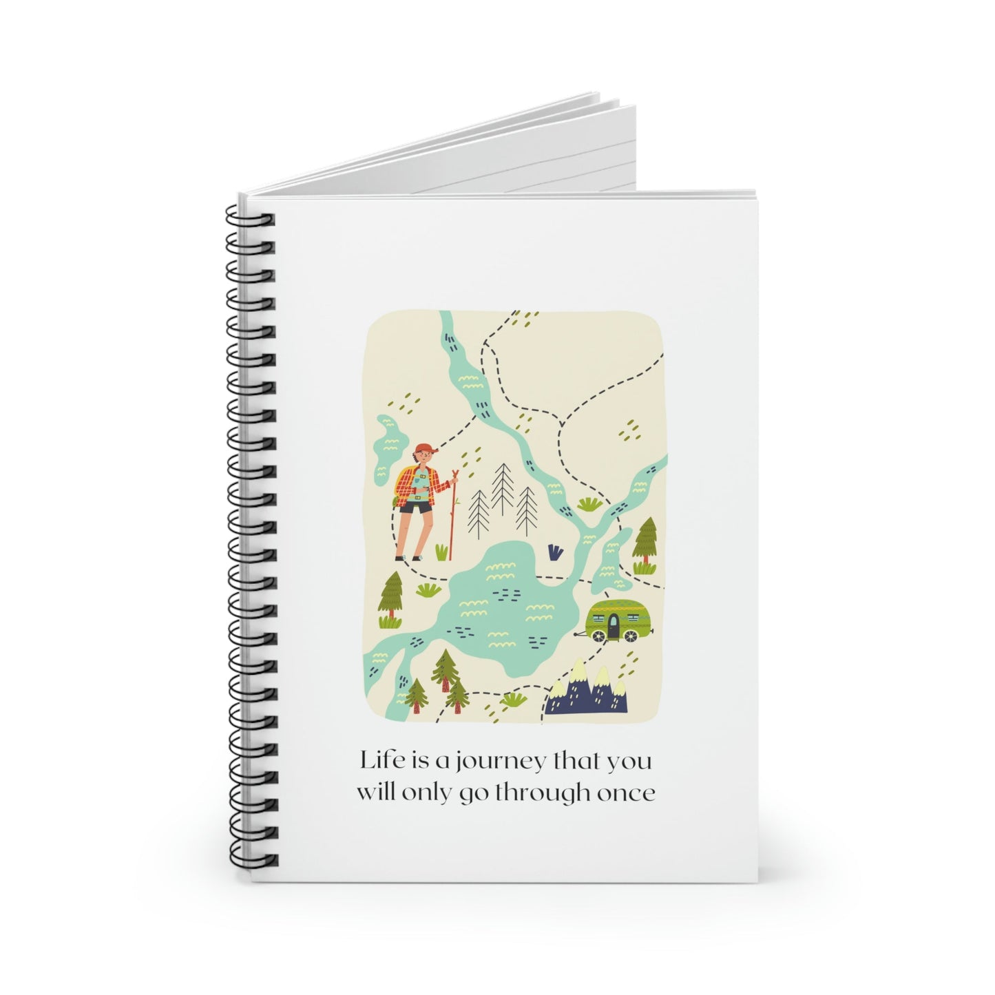 Journey of Life Spiral Bound Notebook