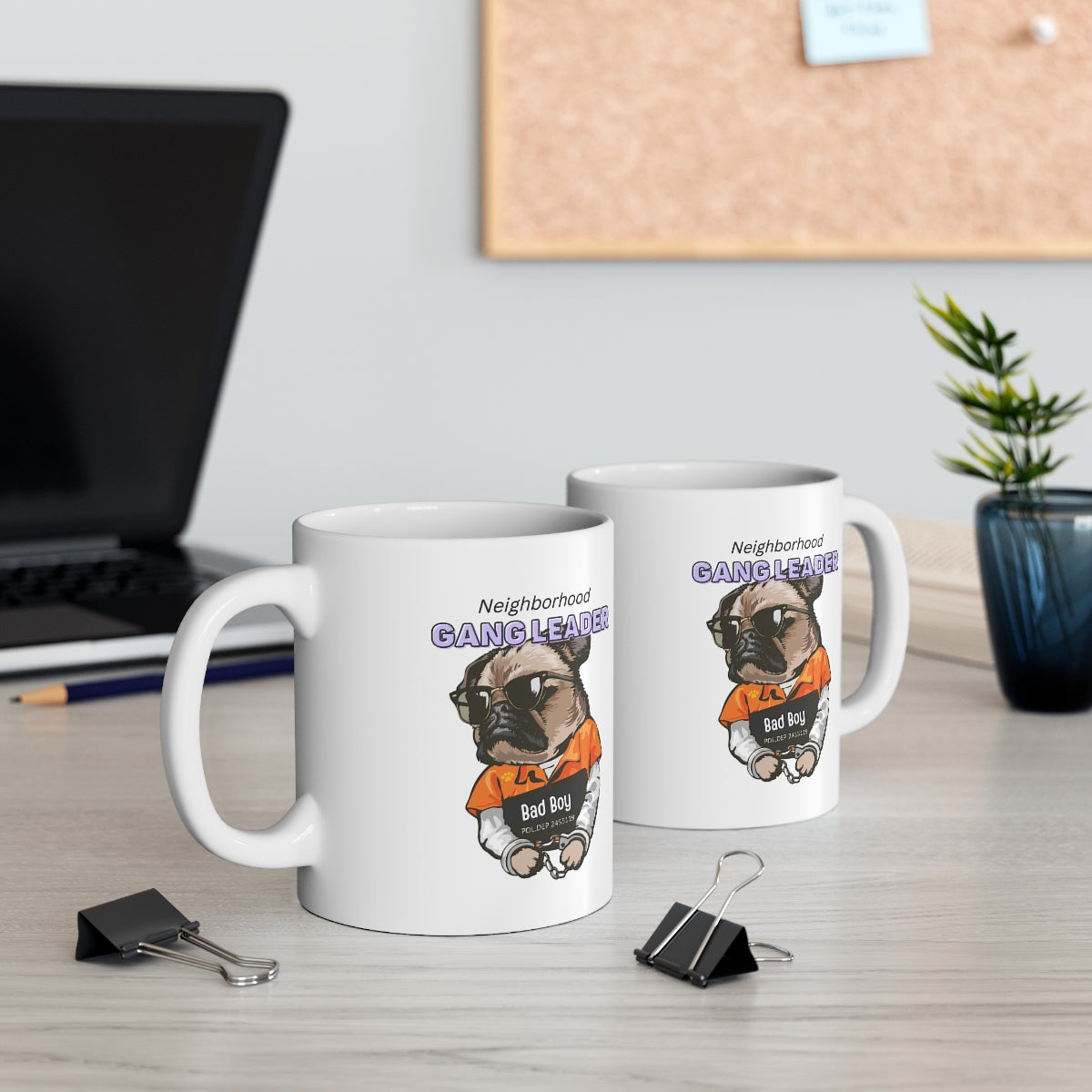 Neighborhood Pug Boss Coffee Cup
