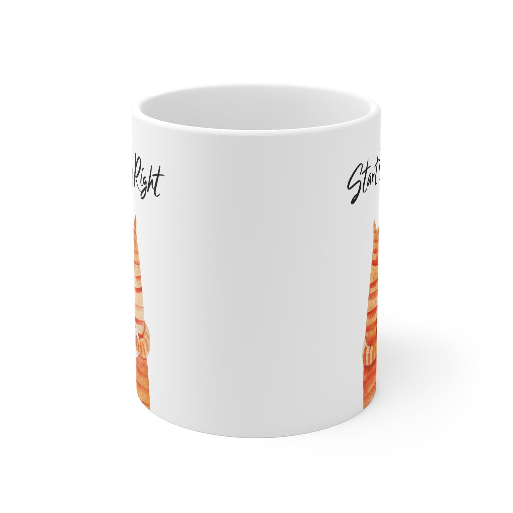 Start Your Day Off Right with the Cat Holding Goldfish Coffee Tea Mug