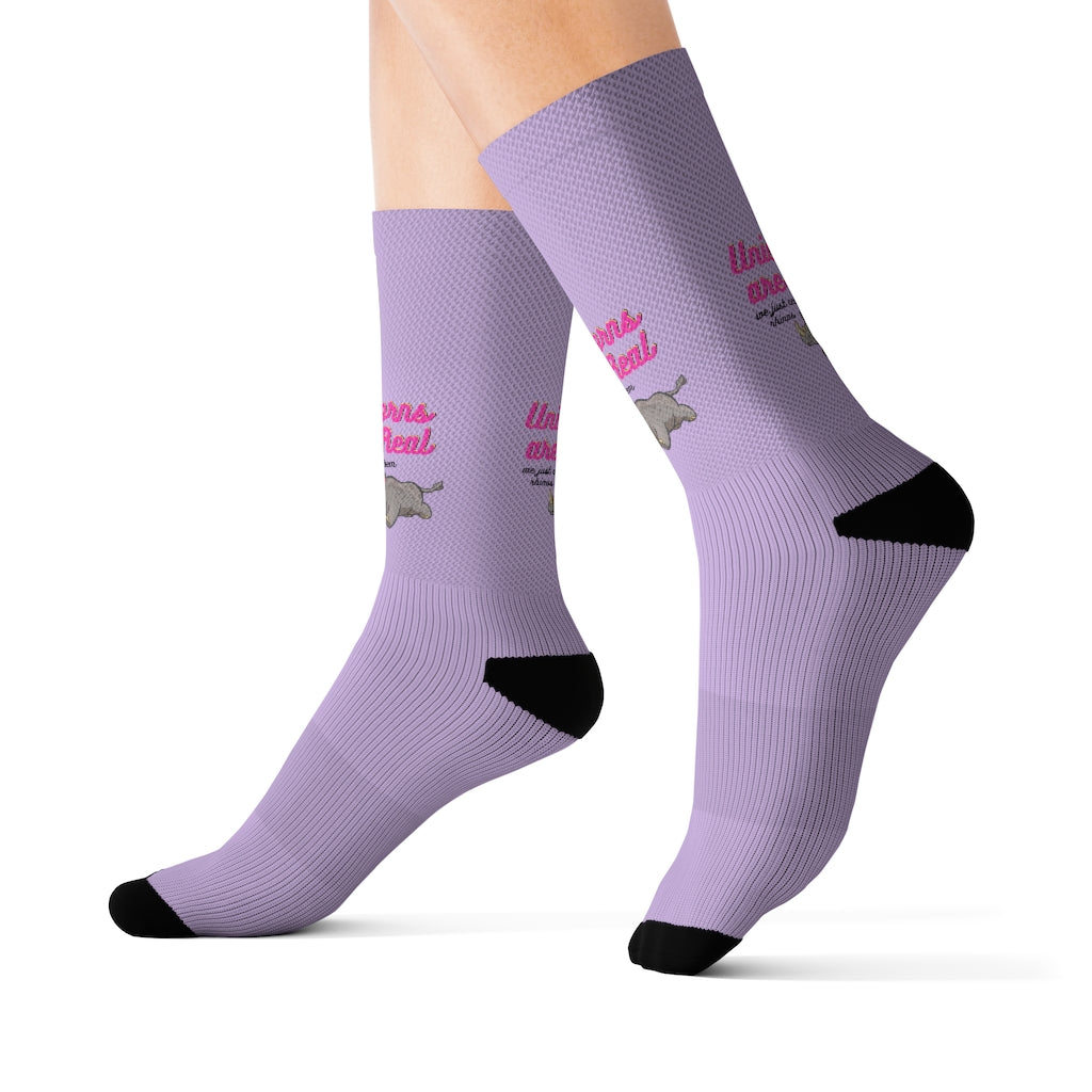 Funny Novelty Socks: Rhino Design with a Unicorn Twist