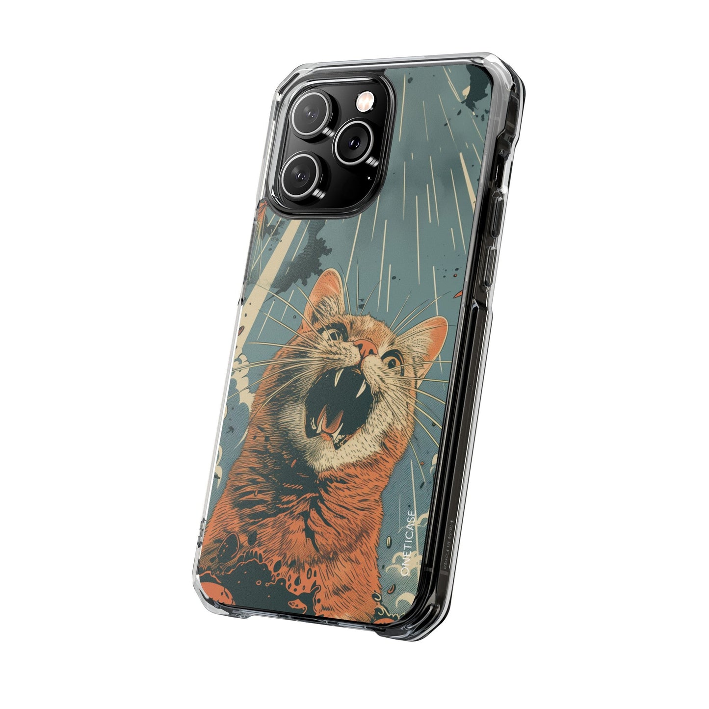 Clear Magnetic Case for Retro Cat iPhone Series