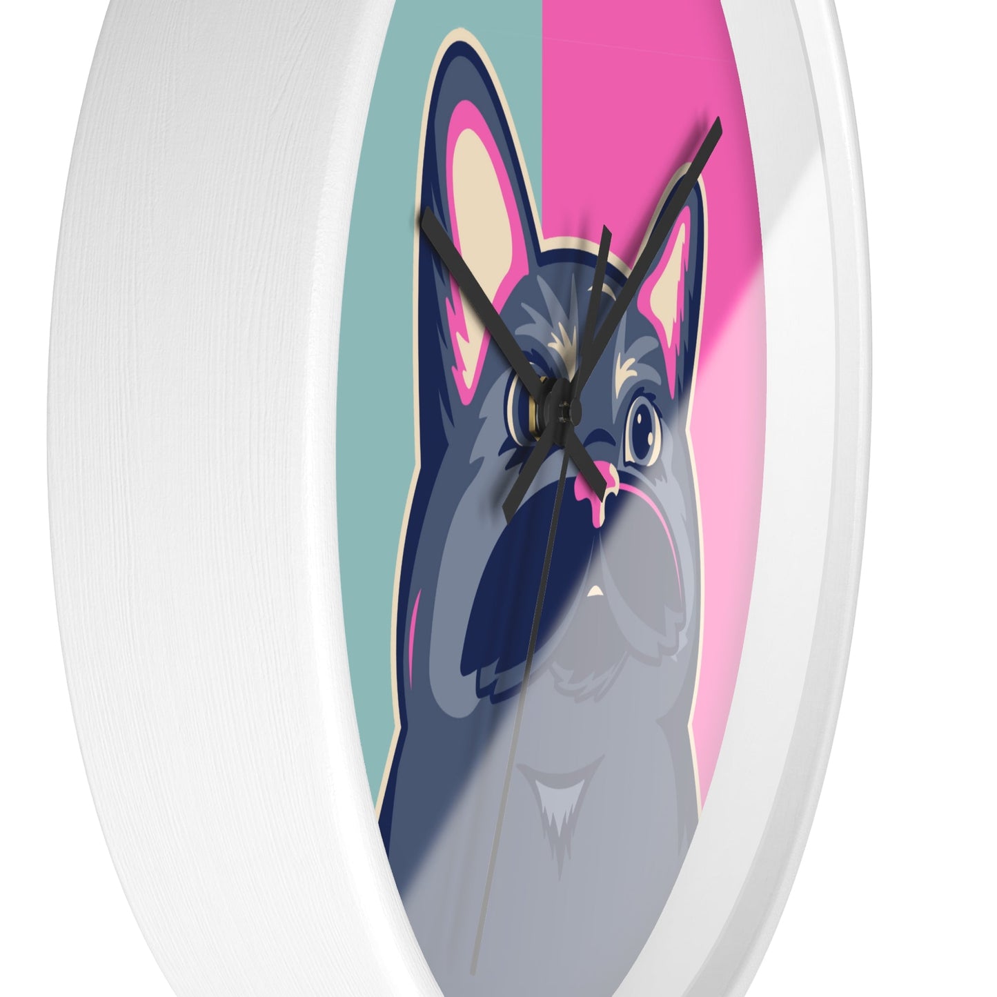 Colorful Cat Cutout Wall Clock