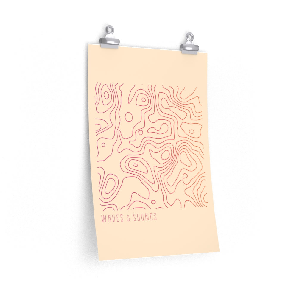 Music Waves and Sounds Poster