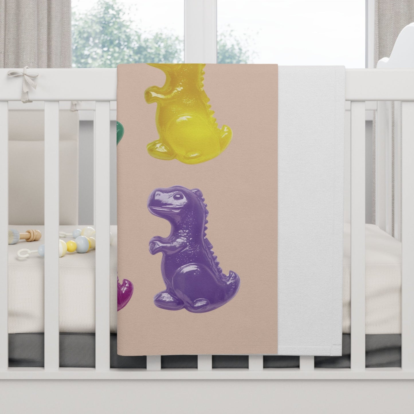 Soft Fleece Baby Blanket featuring Gummy Dinosaur Rex