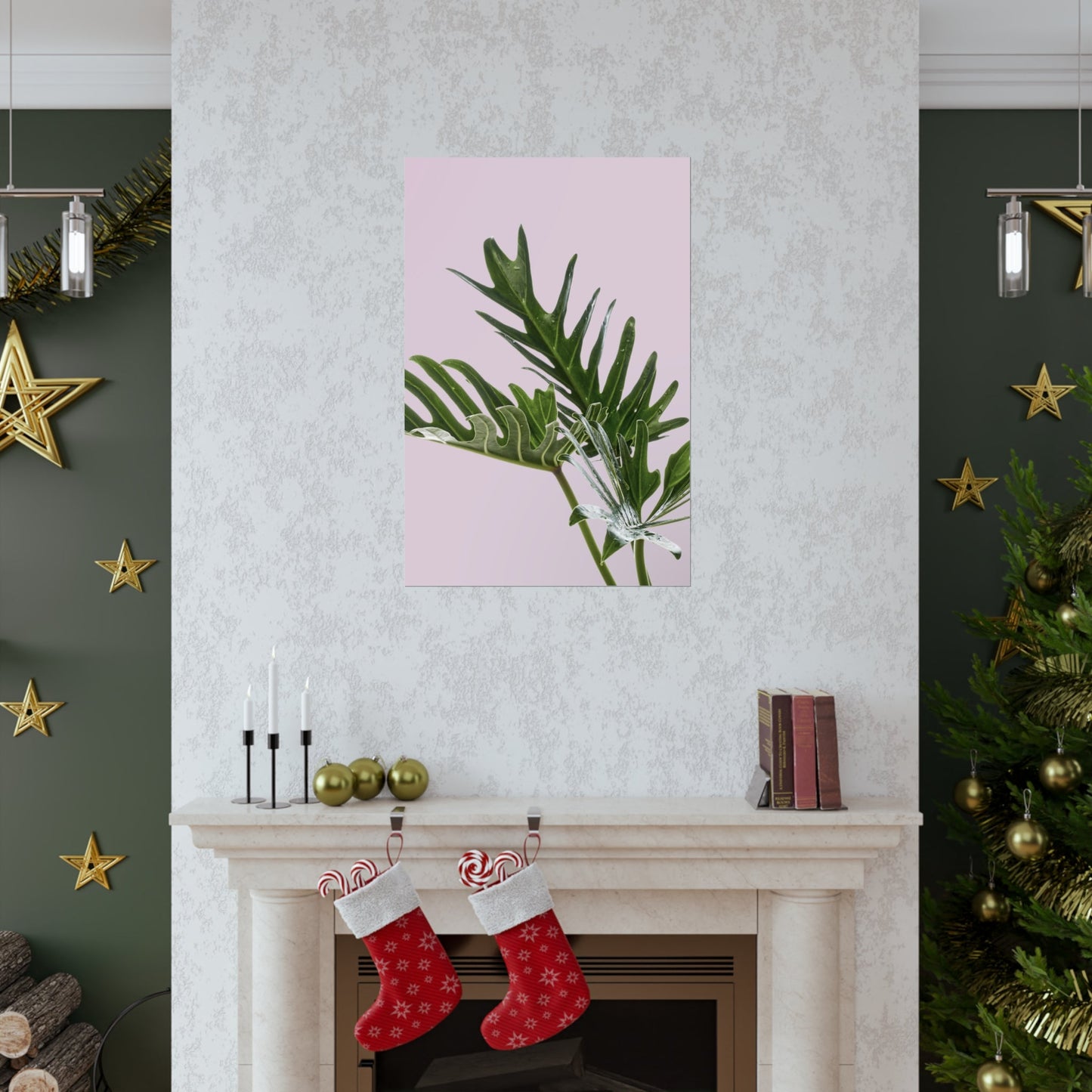 Pink Poster - Philodendron Delight