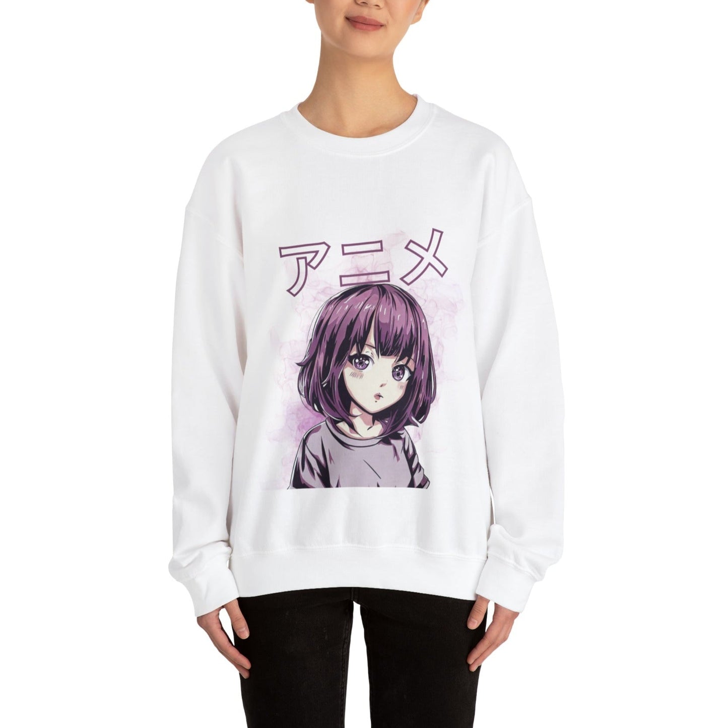 Anime Sweatshirt in Vibrant Purple